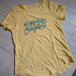OLD NAVY vintage looking "happiest camper" tee